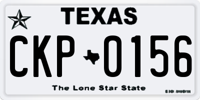TX license plate CKP0156