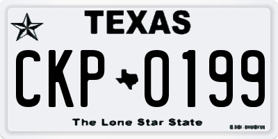 TX license plate CKP0199