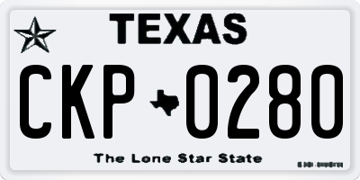 TX license plate CKP0280