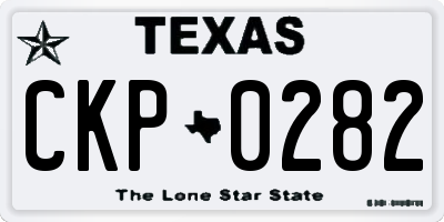 TX license plate CKP0282