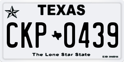 TX license plate CKP0439