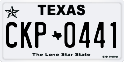 TX license plate CKP0441
