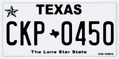 TX license plate CKP0450