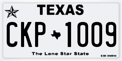 TX license plate CKP1009