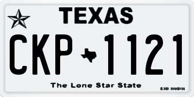 TX license plate CKP1121