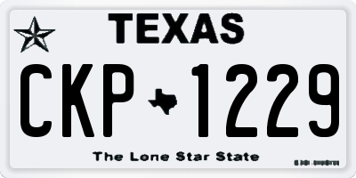 TX license plate CKP1229