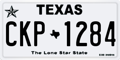 TX license plate CKP1284