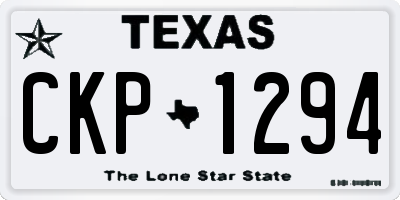 TX license plate CKP1294