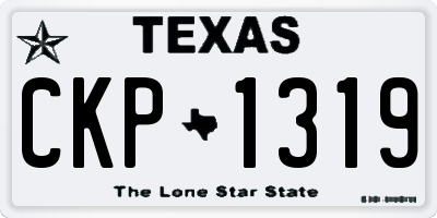 TX license plate CKP1319