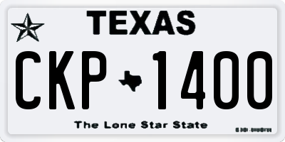 TX license plate CKP1400