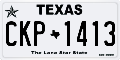 TX license plate CKP1413