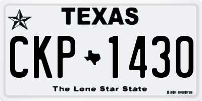 TX license plate CKP1430