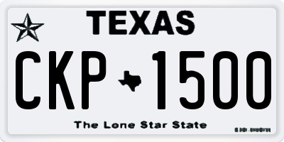 TX license plate CKP1500
