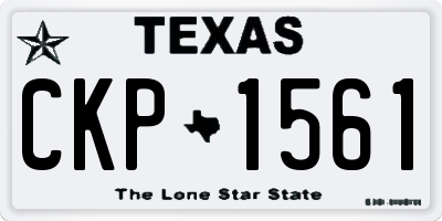 TX license plate CKP1561