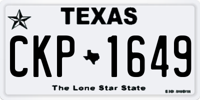 TX license plate CKP1649