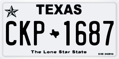 TX license plate CKP1687