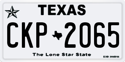 TX license plate CKP2065