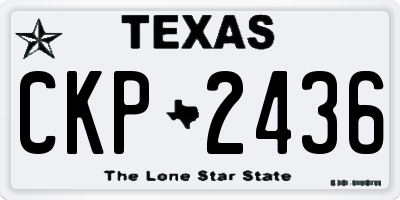 TX license plate CKP2436