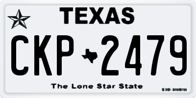 TX license plate CKP2479