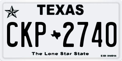 TX license plate CKP2740