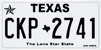 TX license plate CKP2741