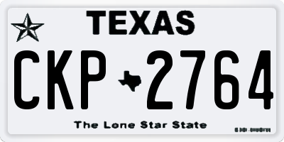 TX license plate CKP2764