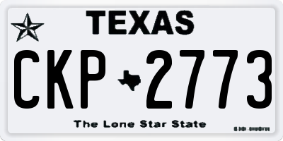 TX license plate CKP2773