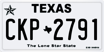 TX license plate CKP2791