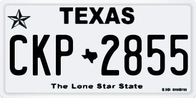 TX license plate CKP2855