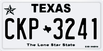 TX license plate CKP3241