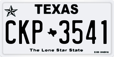 TX license plate CKP3541
