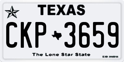 TX license plate CKP3659