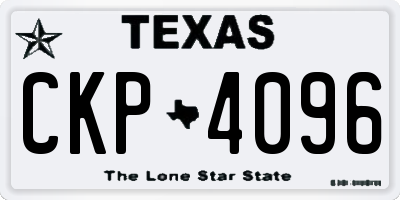 TX license plate CKP4096