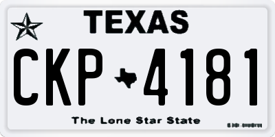 TX license plate CKP4181