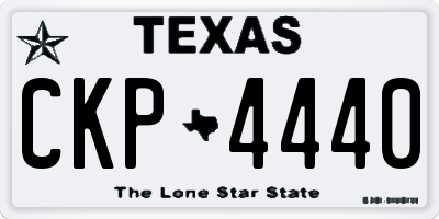 TX license plate CKP4440