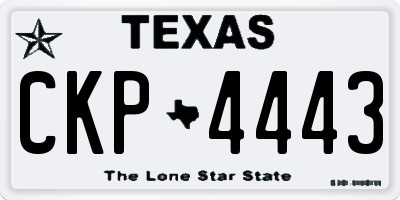 TX license plate CKP4443