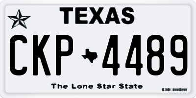 TX license plate CKP4489