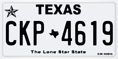 TX license plate CKP4619