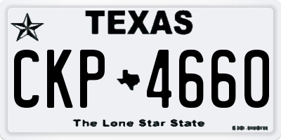 TX license plate CKP4660