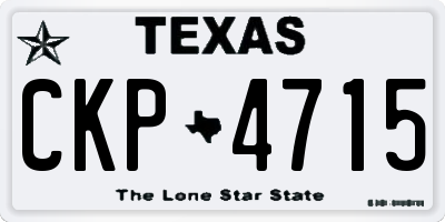 TX license plate CKP4715