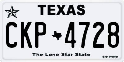 TX license plate CKP4728