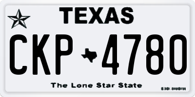 TX license plate CKP4780