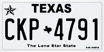 TX license plate CKP4791