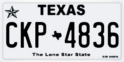 TX license plate CKP4836