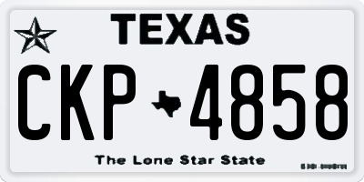 TX license plate CKP4858