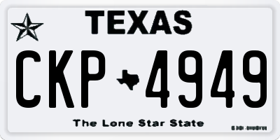 TX license plate CKP4949