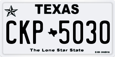 TX license plate CKP5030