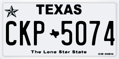 TX license plate CKP5074