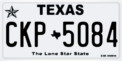 TX license plate CKP5084