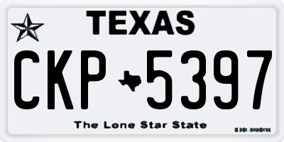 TX license plate CKP5397